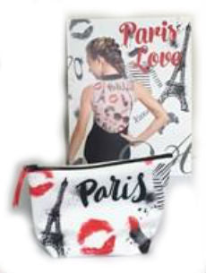 Make-up Bag in Paris Kiss Print - AW901XO