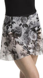 15" Wrap Skirt in Soft Floral Print Mesh - AW501SF