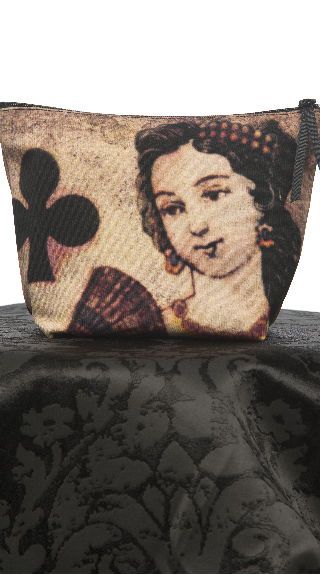Make-up Bag with Queen of Clubs - AW901QC